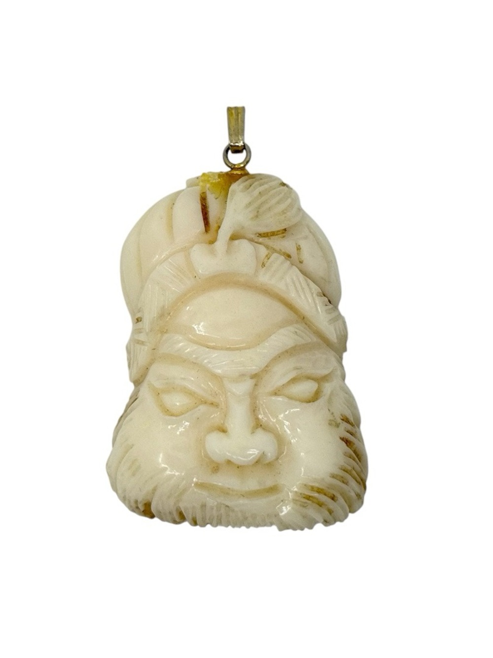 Vintage Chinese Angel Skin Coral Asian man pendant